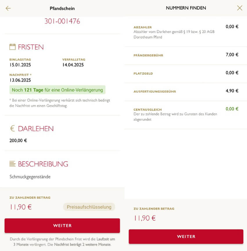 Pfand online verlängern - von zu Hause aus