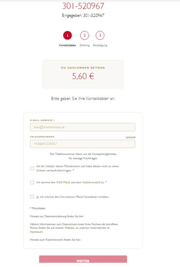 Pfand online verlängern - von zu Hause aus