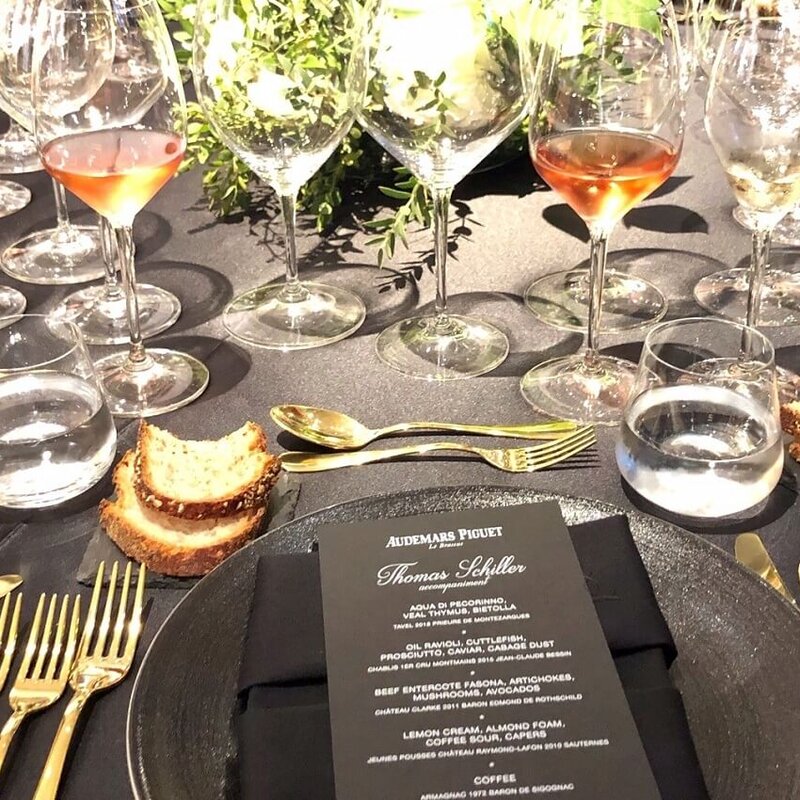 Gedeckter Galatisch beim Uhrenhersteller Audemars Piguet