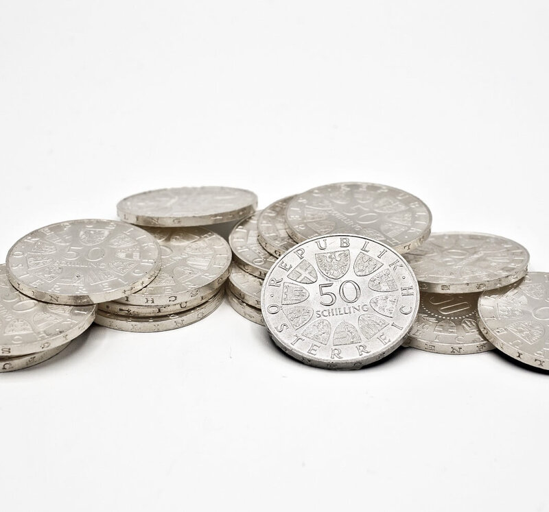 Silberpreis oder Nennwert? Wie bestimme ich den Wert von Schilling Silbermünzen?