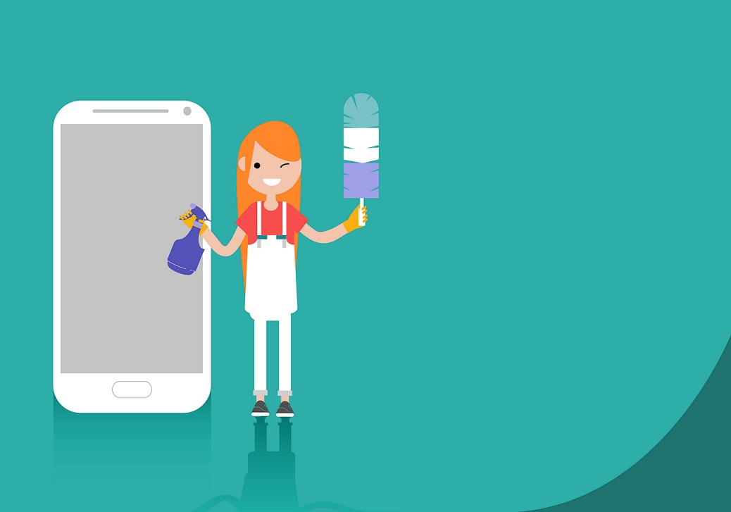 Beim Frühjahrsputz ans Handy denken