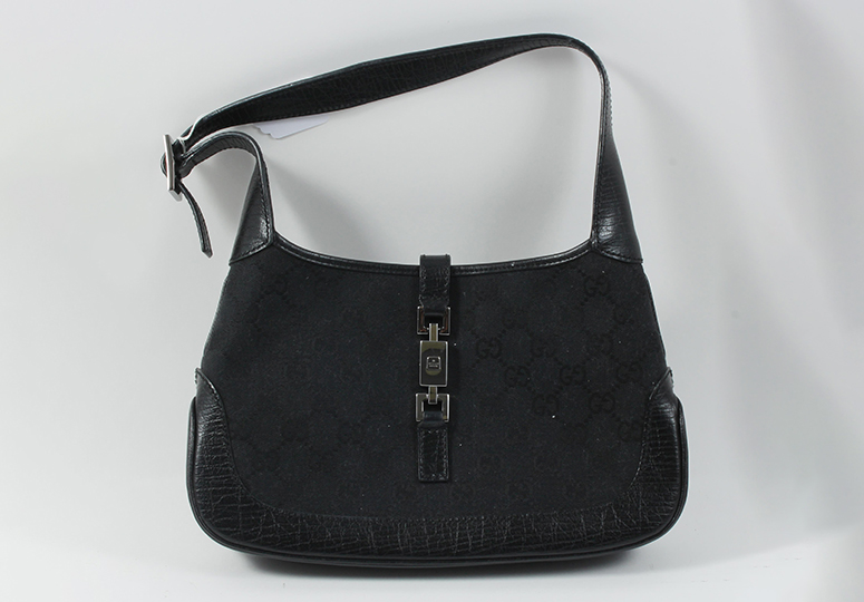Luxustasche Gucci schwarzes Leder