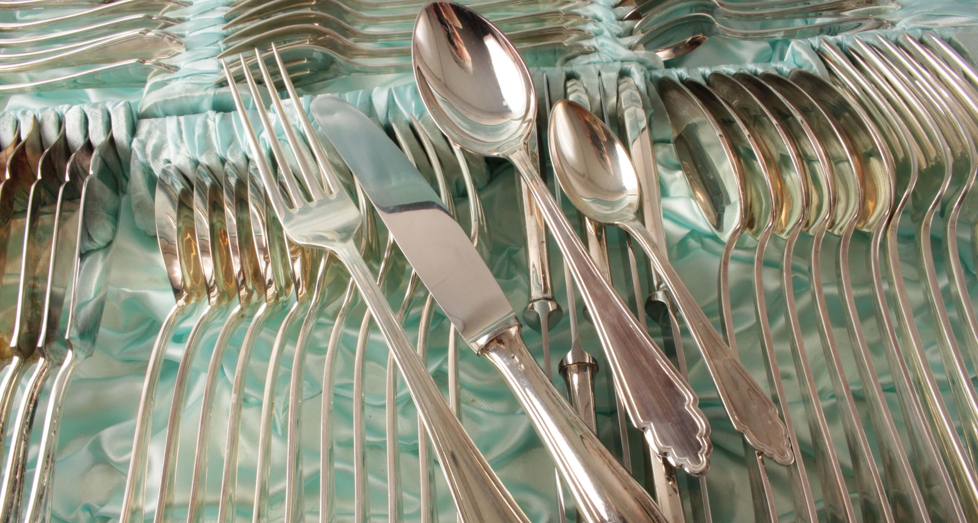 Silberbesteck mit Firmenzeichen J.C. Klinkosch