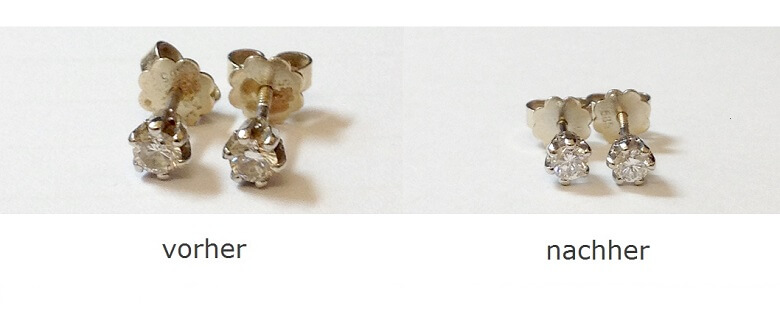 Schmuck reinigen und die Ohrschrauben glänzen wieder!