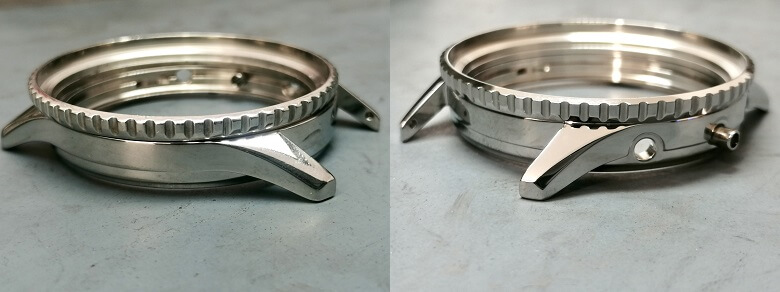 Gehäuse vor und nach Aufarbeitung 2