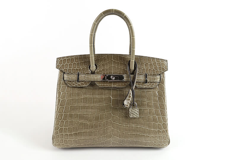 Luxustasche: Hermés Birkin Bag grün