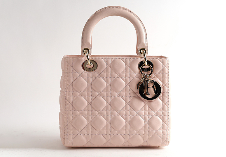 Luxustasche Dior rosa Leder