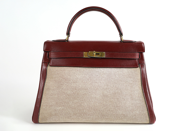 Hermés Luxustasche beige-braunes Leder