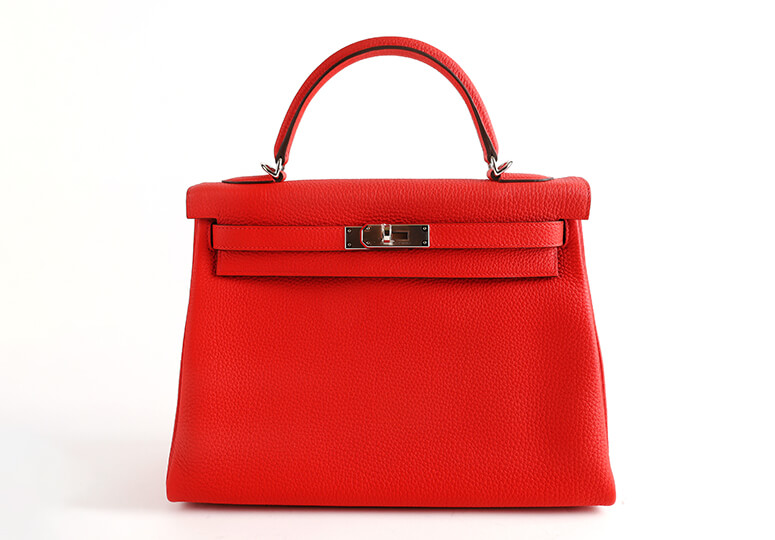 Hermés Luxustasche rotes Leder