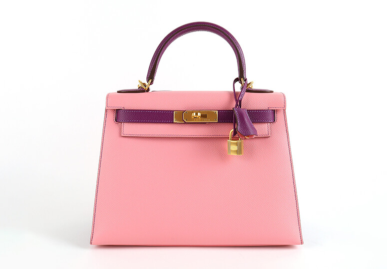 Hermés Luxustasche rosa/violettes Leder